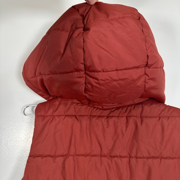 DIP Hooded Puffer Vest Rust Orange Quilted XL - Picture 7 of 8